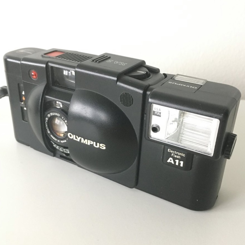 Olympus AX2 35mm film camera with A11 Flash
